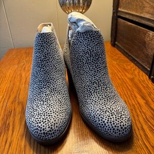 TOMS Macadamia Mix Cheetah Suede Gwen Ankle Boot (NWT)